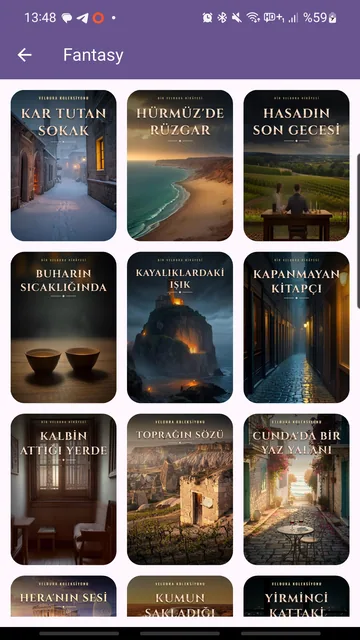 Collection of story covers in the Fantasy category
